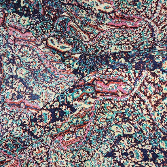 a.n.a Multicolor Patterned Blouse Plus Size 3X V Neck 3/4 Quarter Sleeve - Picture 8 of 8